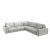 Toledo Fabric L-Shaped Sectional Sofa w/Track Arms & Back Roller Support