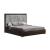 Travertine Premium Wood Veneer Bed with LED Light