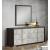 Travertine Premium Wood Veneer Bedroom Set with LED Light