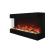 Tru View 3-Sided Glass Electric Fireplace, Appliance Depth 14 1/4