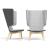 TWIST&SIT High Back Lounge Chair, Wood Base