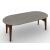Abrey W78.7-inch Ceramic/Wood Customizable Oval Dining Table