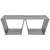 Trapezium Stainless Steel Bench (Set of 2)