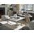 Galen Wood/Metal Sqaure Coffee Table