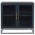 Santorini Metal Kitchen Cabinet w/2 Glass Doors