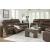 VonRyan Leather/PVC Power Reclining Sofa w/Adjustable Headrests