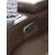 High Impact Leather/PVC Power Reclining Sofa w/Adjustable Headrest & Lighting