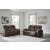 High Impact Leather/PVC Power Reclining Sofa w/Adjustable Headrest & Lighting