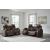 High Impact Leather/PVC Power Reclining Sofa w/Adjustable Headrest & Lighting