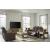 High Impact Leather/PVC Power Reclining Sofa w/Adjustable Headrest & Lighting