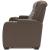 High Impact Leather/PVC Power Reclining Sofa w/Adjustable Headrest & Lighting