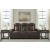High Impact Leather/PVC Power Reclining Sofa w/Adjustable Headrest & Lighting