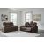 High Impact Leather/PVC Power Reclining Loveseat w/Console & Adjustable Headrests