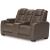 High Impact Leather/PVC Power Reclining Loveseat w/Console & Adjustable Headrests