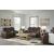 High Impact Leather/PVC Power Reclining Loveseat w/Console & Adjustable Headrests