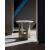 Op Art Stone/Metal End Table