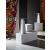 Figuration Aluminum/Marble Square Side Table