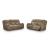 Glencroft Leather Power Reclining Living Set