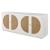 Nomad Wood/Cane TV Entertainment Credenza Stand w/4 Doors