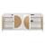 Nomad Wood/Cane TV Entertainment Credenza Stand w/4 Doors