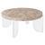 Aerial Wood/Acrylic Round Coffee Table