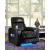 Boyington Leather Power Reclining Chair w/Ambient Blue LED Lighting