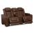 Backtrack Leather Power Reclining Loveseat w/Console