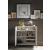 Odessa Wood/Faux Linen Bar Cabinet w/2 Doors & 3 Drawers