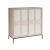 Odessa Wood/Faux Linen Bar Cabinet w/2 Doors & 3 Drawers