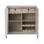 Odessa Wood/Faux Linen Bar Cabinet w/2 Doors & 3 Drawers
