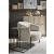 Odessa Wood/Faux Linen Bar Cabinet w/2 Doors & 3 Drawers