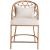 Pebble Fabric/Rattan Counter Stool