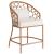 Pebble Fabric/Rattan Counter Stool