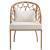 Pebble Fabric/Rattan Dining Chair