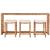 Sandbar Rattan/Stone Console Table w/3 Stools