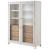 Seaside Wood/Glass Display Cabinet w/2 Doors & 6 Drawers