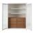 Seaside Wood/Glass Display Cabinet w/2 Doors & 6 Drawers