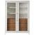 Seaside Wood/Glass Display Cabinet w/2 Doors & 6 Drawers