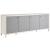 Captiva Wood TV Entertainment Credenza Stand w/4 Doors