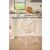 Pebble Fabric/Rattan Counter Stool
