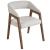 Barrel Back Fabric/Wood Dining Chair