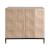 Leo Bunching Travertine/Metal Credenza w/2 Doors