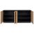 Noir Wood/Metal TV Entertainment Credenza Stand w/4 Doors