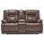 Wurstrow Leather Power Reclining Loveseat w/Console