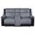 U5914 Fabric/PU Console Reclining Loveseat