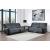 U5914 Fabric/PU Console Reclining Loveseat