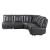 U6066 Polyester L-Shaped Sectional Reclining Modular Sofa