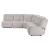 U6066 Polyester L-Shaped Sectional Reclining Modular Sofa