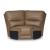 DeepWakes L-Shaped Leather/PVC 6-Piece Reclining Sectional with Storage Console