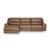 DeepWakes Leather/PVC 3-Piece Reclining Sofa Chaise